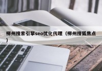 柳州搜索引擎seo优化代理（柳州搜狐焦点）